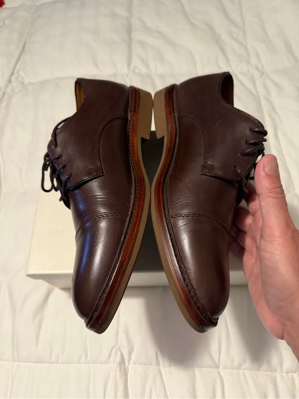Coach Men’s Brown Cap-Toe Derby Shoes